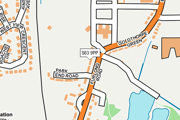 S63 9PP map - OS OpenMap – Local (Ordnance Survey)