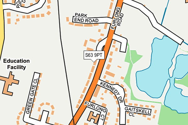 S63 9PT map - OS OpenMap – Local (Ordnance Survey)