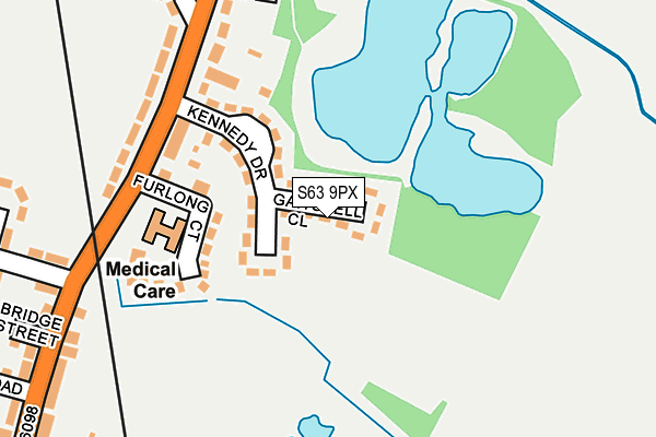 S63 9PX map - OS OpenMap – Local (Ordnance Survey)