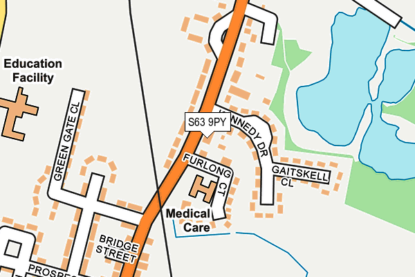 S63 9PY map - OS OpenMap – Local (Ordnance Survey)