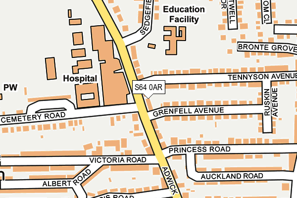 S64 0AR map - OS OpenMap – Local (Ordnance Survey)