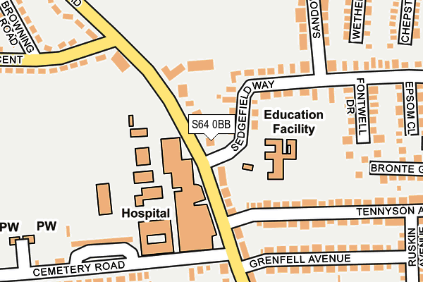 S64 0BB map - OS OpenMap – Local (Ordnance Survey)