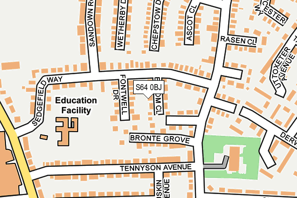 S64 0BJ map - OS OpenMap – Local (Ordnance Survey)