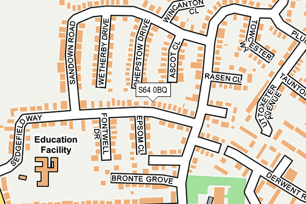 S64 0BQ map - OS OpenMap – Local (Ordnance Survey)