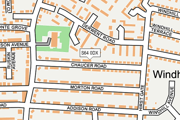 S64 0DX map - OS OpenMap – Local (Ordnance Survey)