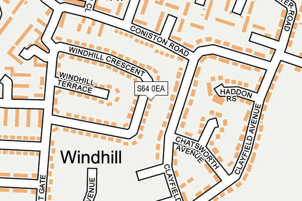 S64 0EA map - OS OpenMap – Local (Ordnance Survey)