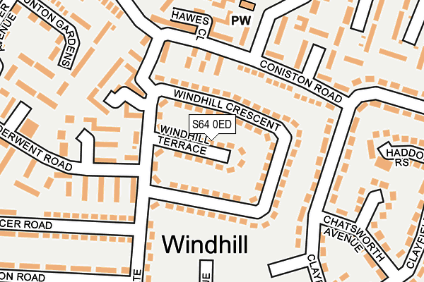 S64 0ED map - OS OpenMap – Local (Ordnance Survey)