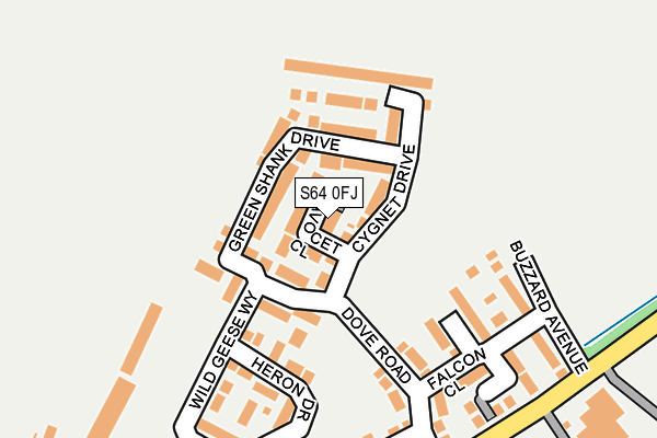 S64 0FJ map - OS OpenMap – Local (Ordnance Survey)