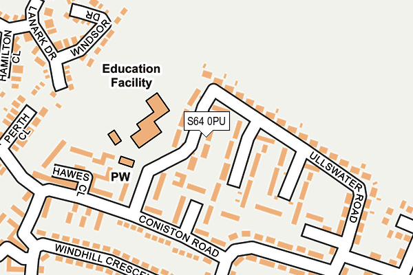 S64 0PU map - OS OpenMap – Local (Ordnance Survey)