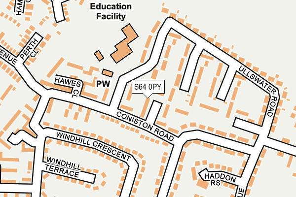 S64 0PY map - OS OpenMap – Local (Ordnance Survey)