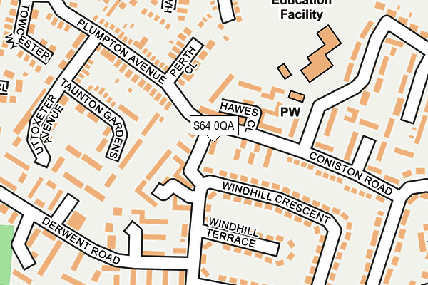 S64 0QA map - OS OpenMap – Local (Ordnance Survey)
