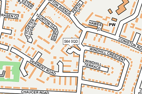 S64 0QD map - OS OpenMap – Local (Ordnance Survey)