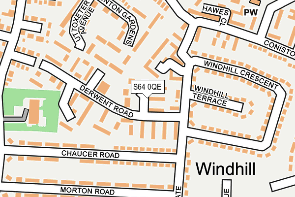 S64 0QE map - OS OpenMap – Local (Ordnance Survey)