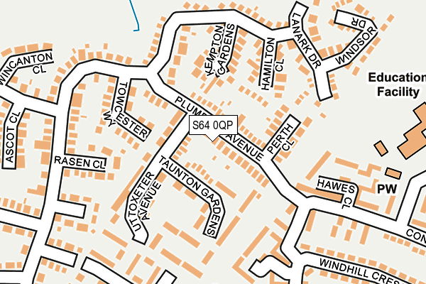 S64 0QP map - OS OpenMap – Local (Ordnance Survey)