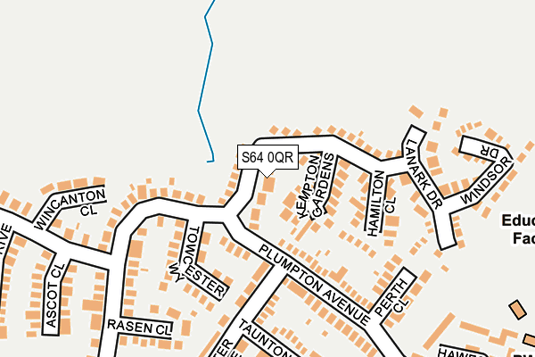 S64 0QR map - OS OpenMap – Local (Ordnance Survey)