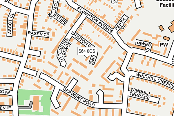 S64 0QS map - OS OpenMap – Local (Ordnance Survey)