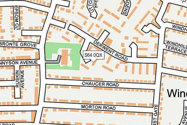 S64 0QX map - OS OpenMap – Local (Ordnance Survey)