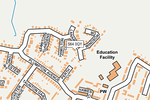 S64 0QY map - OS OpenMap – Local (Ordnance Survey)