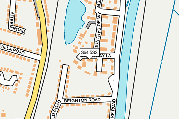 S64 5SS map - OS OpenMap – Local (Ordnance Survey)