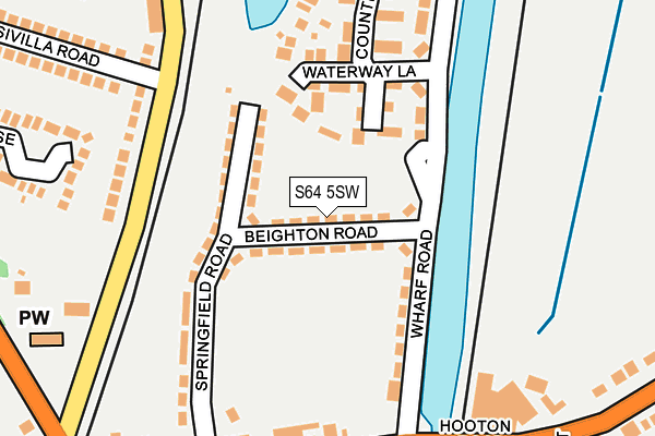 S64 5SW map - OS OpenMap – Local (Ordnance Survey)