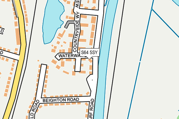 S64 5SY map - OS OpenMap – Local (Ordnance Survey)