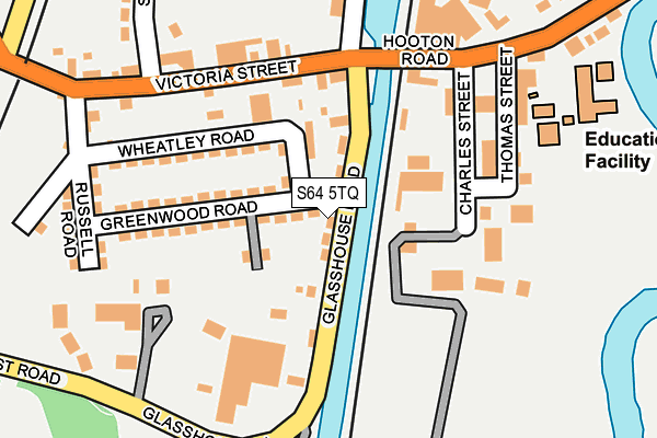 S64 5TQ map - OS OpenMap – Local (Ordnance Survey)