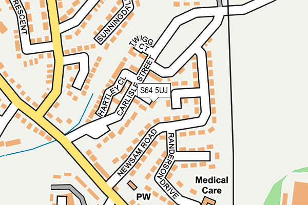 S64 5UJ map - OS OpenMap – Local (Ordnance Survey)