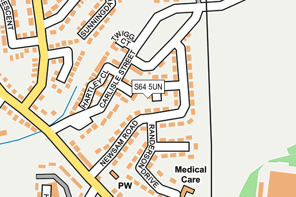S64 5UN map - OS OpenMap – Local (Ordnance Survey)