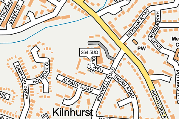 S64 5UQ map - OS OpenMap – Local (Ordnance Survey)