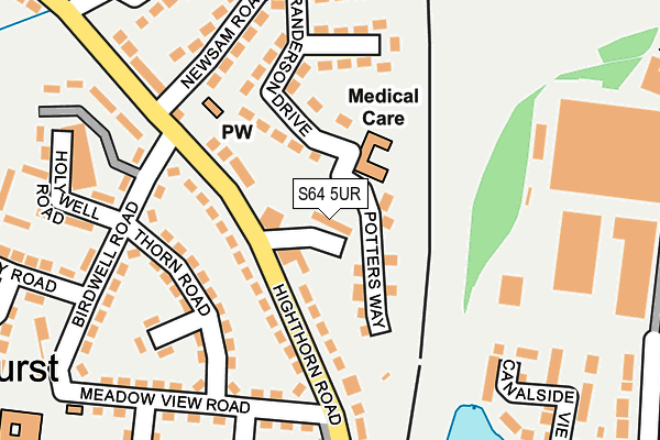 S64 5UR map - OS OpenMap – Local (Ordnance Survey)