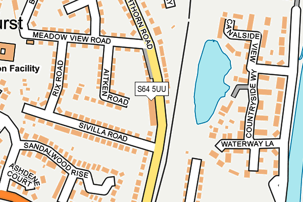 S64 5UU map - OS OpenMap – Local (Ordnance Survey)