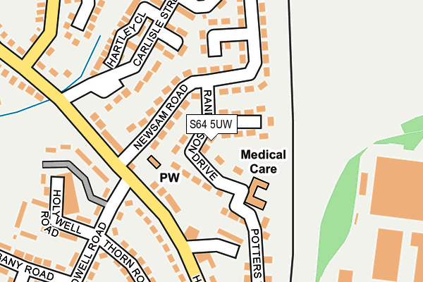 S64 5UW map - OS OpenMap – Local (Ordnance Survey)