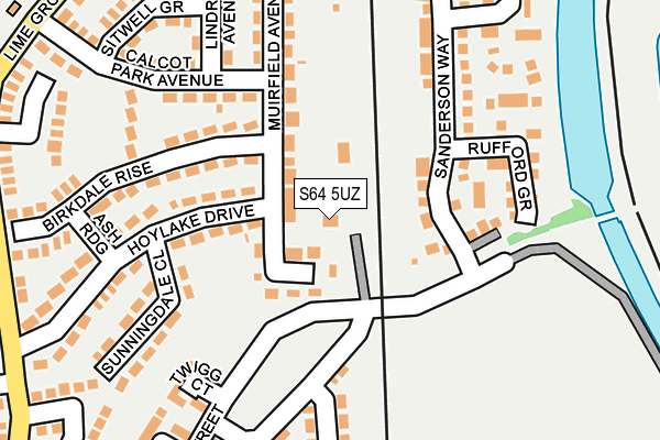 S64 5UZ map - OS OpenMap – Local (Ordnance Survey)