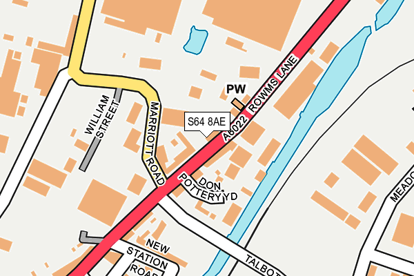 S64 8AE map - OS OpenMap – Local (Ordnance Survey)