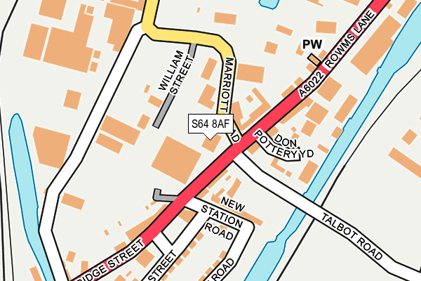 S64 8AF map - OS OpenMap – Local (Ordnance Survey)