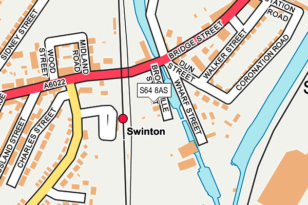 S64 8AS map - OS OpenMap – Local (Ordnance Survey)