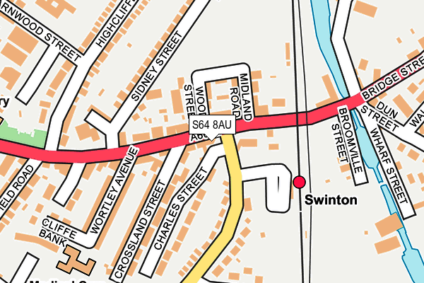 S64 8AU map - OS OpenMap – Local (Ordnance Survey)