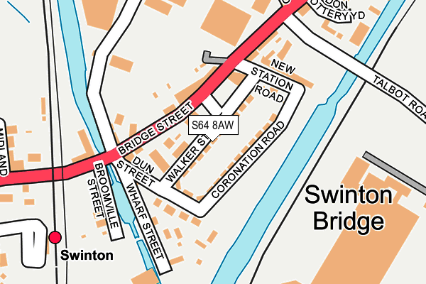 S64 8AW map - OS OpenMap – Local (Ordnance Survey)