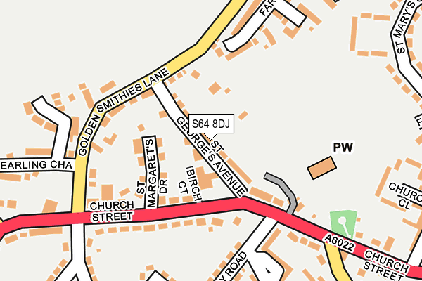 S64 8DJ map - OS OpenMap – Local (Ordnance Survey)