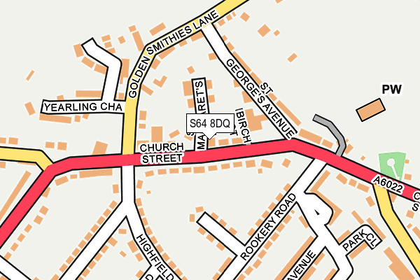 S64 8DQ map - OS OpenMap – Local (Ordnance Survey)