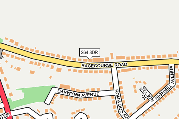 S64 8DR map - OS OpenMap – Local (Ordnance Survey)