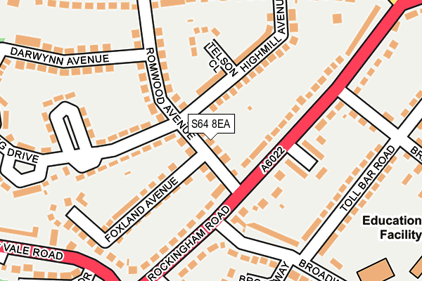 S64 8EA map - OS OpenMap – Local (Ordnance Survey)