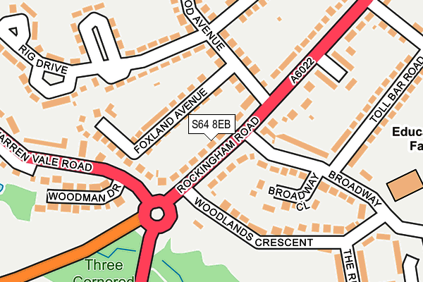 S64 8EB map - OS OpenMap – Local (Ordnance Survey)