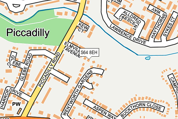 S64 8EH map - OS OpenMap – Local (Ordnance Survey)