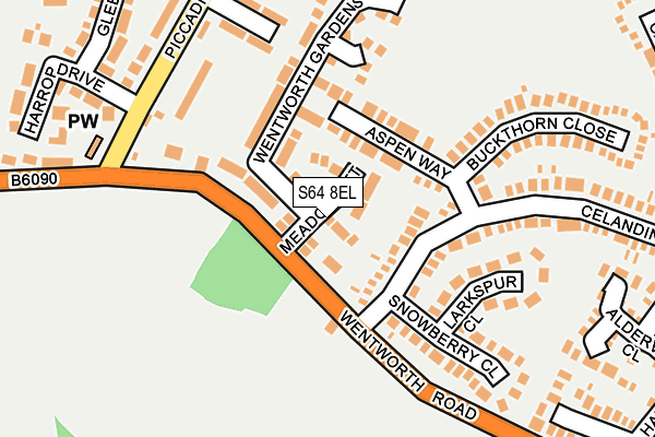 S64 8EL map - OS OpenMap – Local (Ordnance Survey)