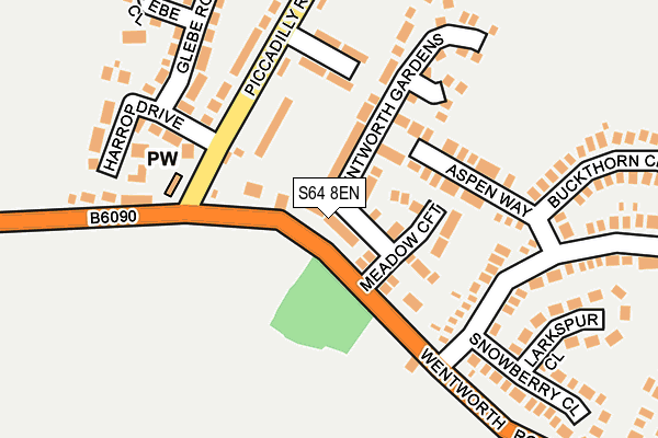 S64 8EN map - OS OpenMap – Local (Ordnance Survey)