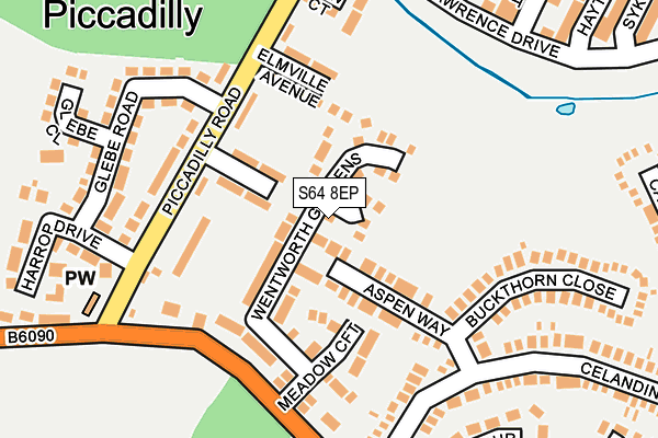 S64 8EP map - OS OpenMap – Local (Ordnance Survey)