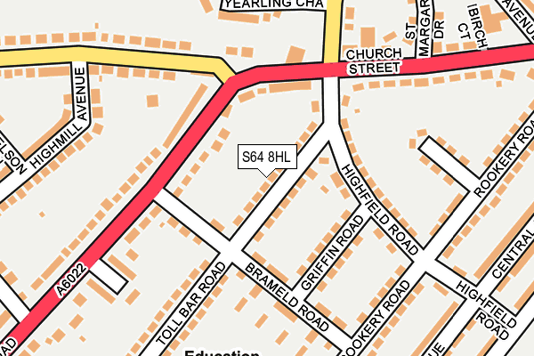 S64 8HL map - OS OpenMap – Local (Ordnance Survey)