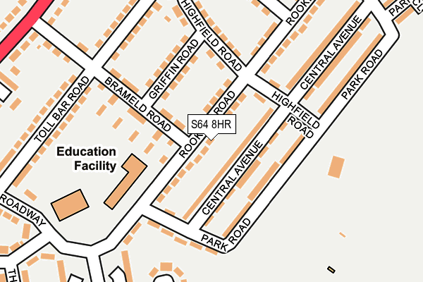 S64 8HR map - OS OpenMap – Local (Ordnance Survey)