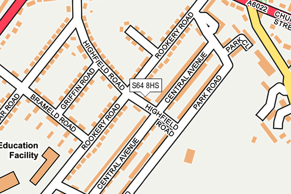 S64 8HS map - OS OpenMap – Local (Ordnance Survey)